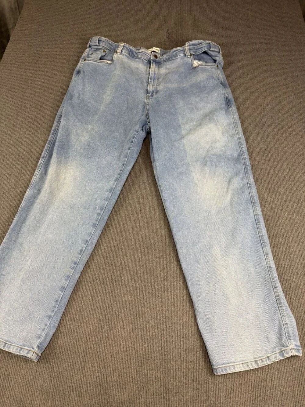 John Blair Mens Light Wash Denim Jeans 44x31 Relaxed Fit